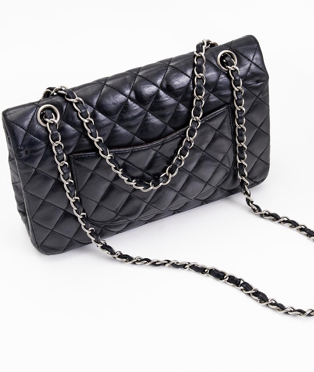 CHANEL Черная кожаная сумка через плечо, фото 4