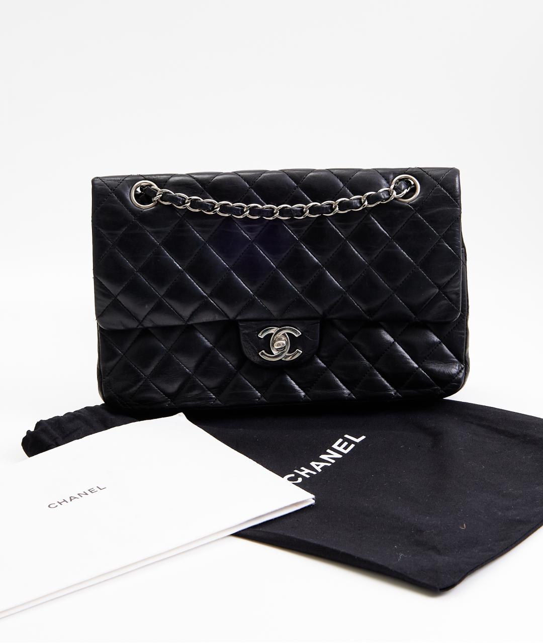 CHANEL Черная кожаная сумка через плечо, фото 7