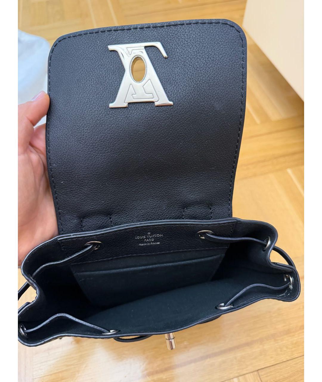 LOUIS VUITTON Черный кожаный рюкзак, фото 7