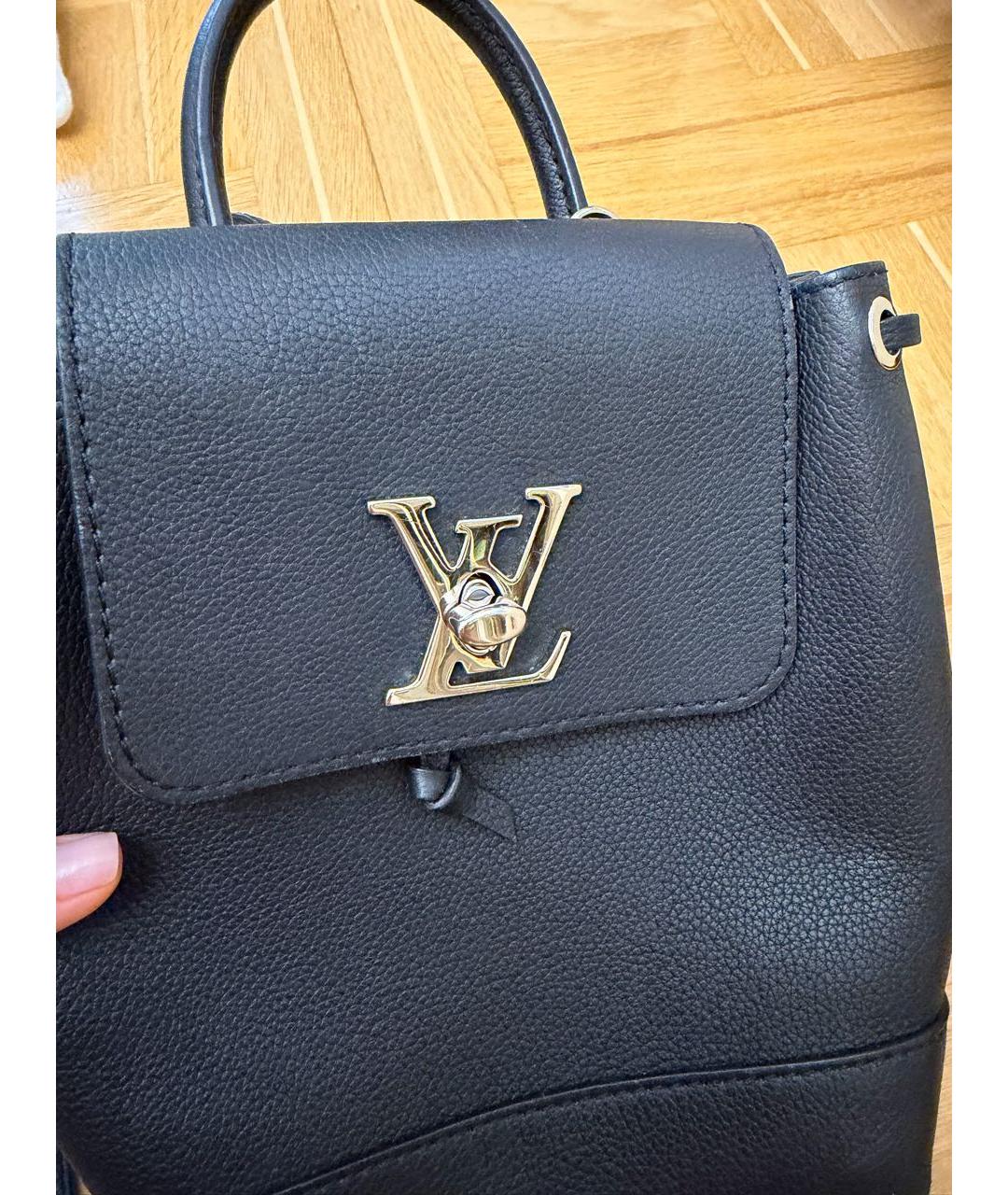 LOUIS VUITTON Черный кожаный рюкзак, фото 6