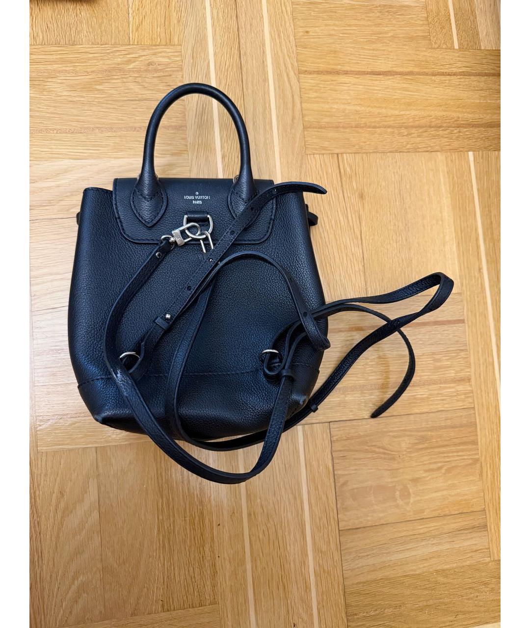 LOUIS VUITTON Черный кожаный рюкзак, фото 2