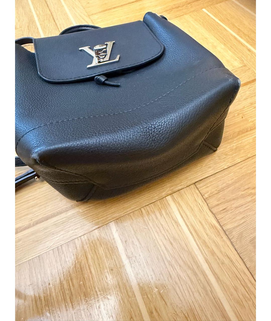 LOUIS VUITTON Черный кожаный рюкзак, фото 5