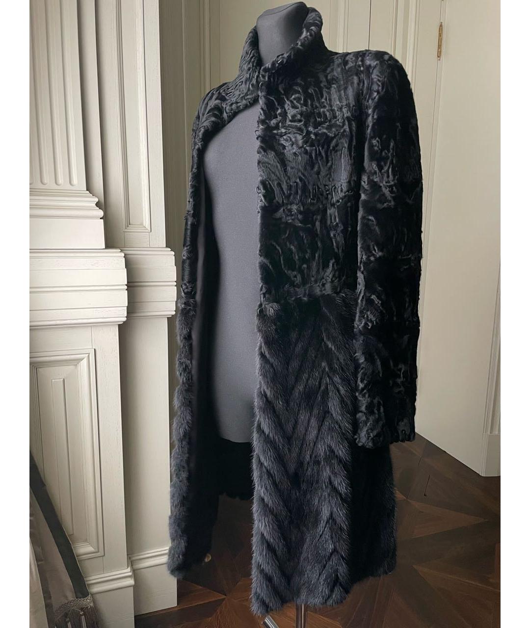 BLANCHA Черная меховая шуба, фото 7