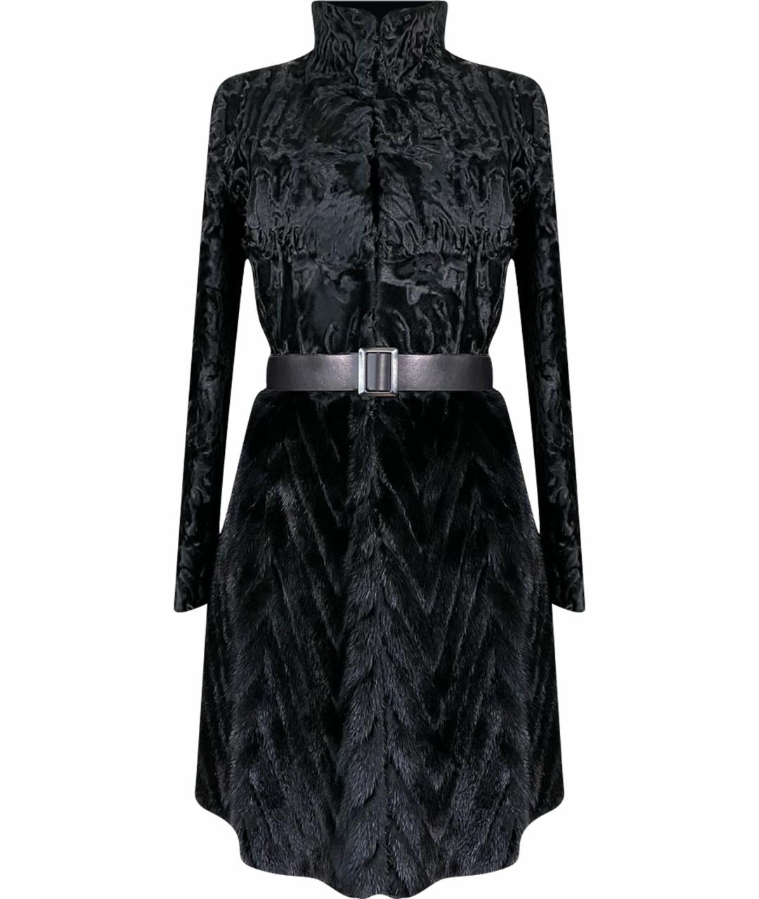 BLANCHA Черная меховая шуба, фото 1