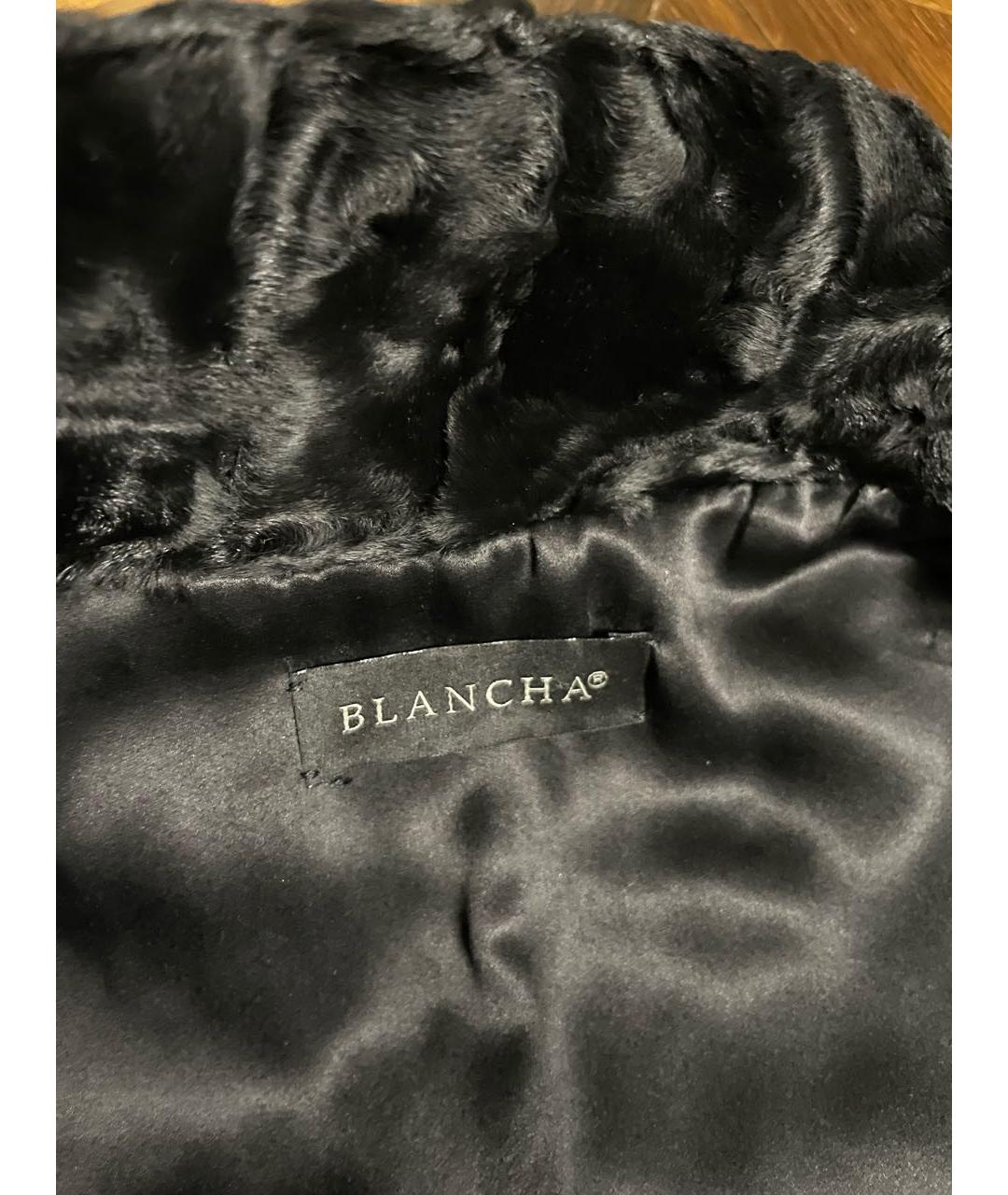 BLANCHA Черная меховая шуба, фото 5