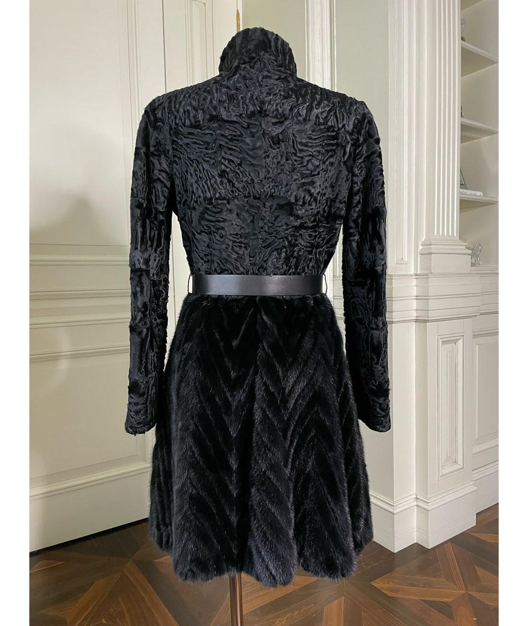 BLANCHA Черная меховая шуба, фото 3