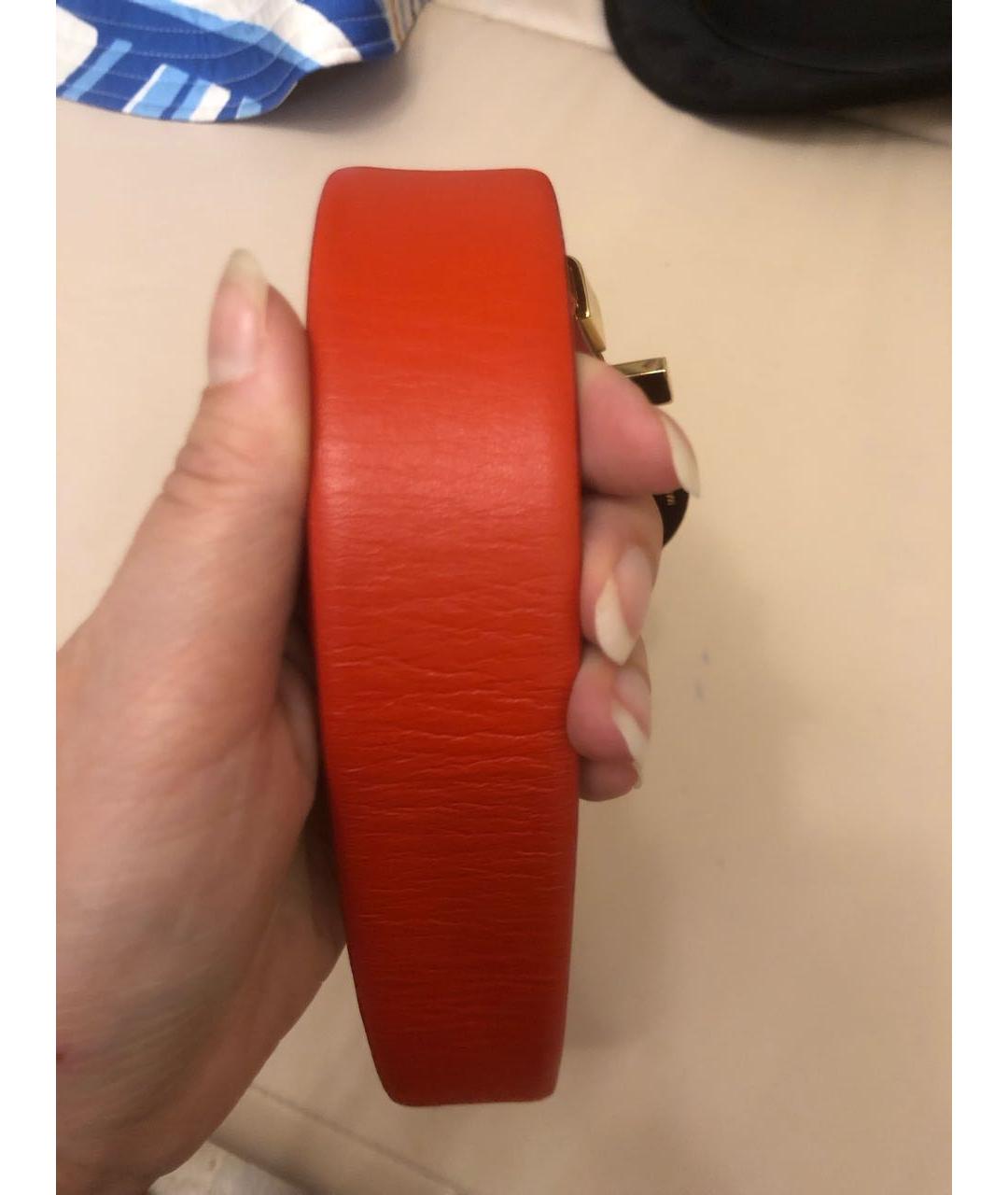 FERRAGAMO Красный кожаный ремень, фото 5