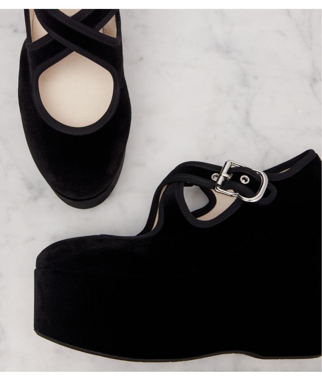 ALAIA Черные замшевые туфли, фото 3
