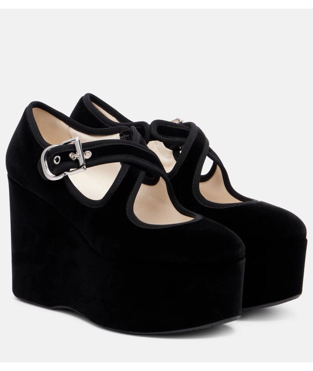 ALAIA Черные замшевые туфли, фото 4