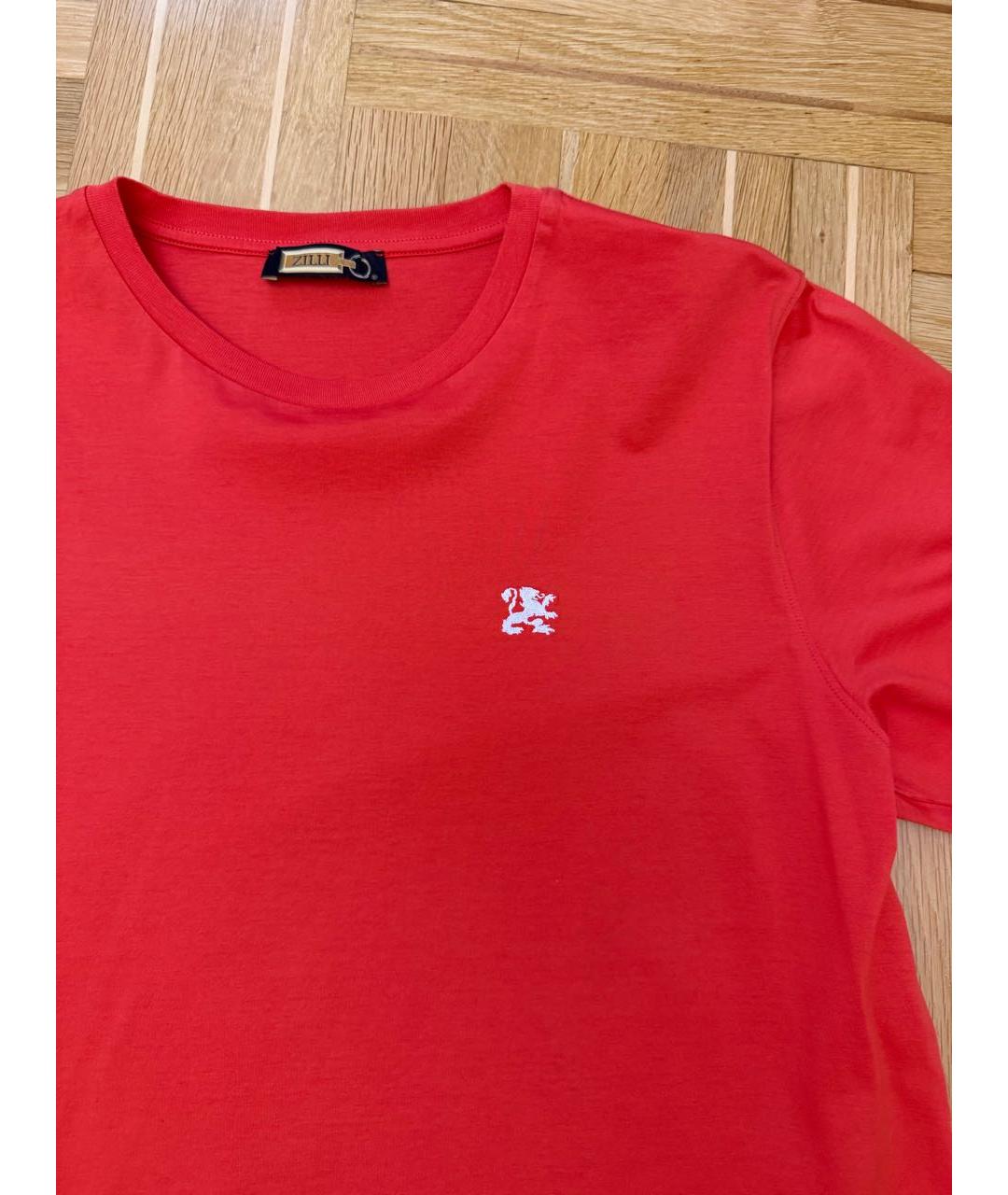 ZILLI Красная хлопковая футболка, фото 2