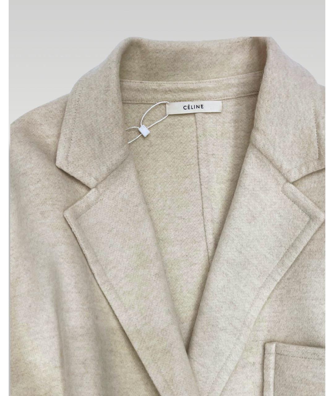 CELINE Бежевое хлопковое пальто, фото 2