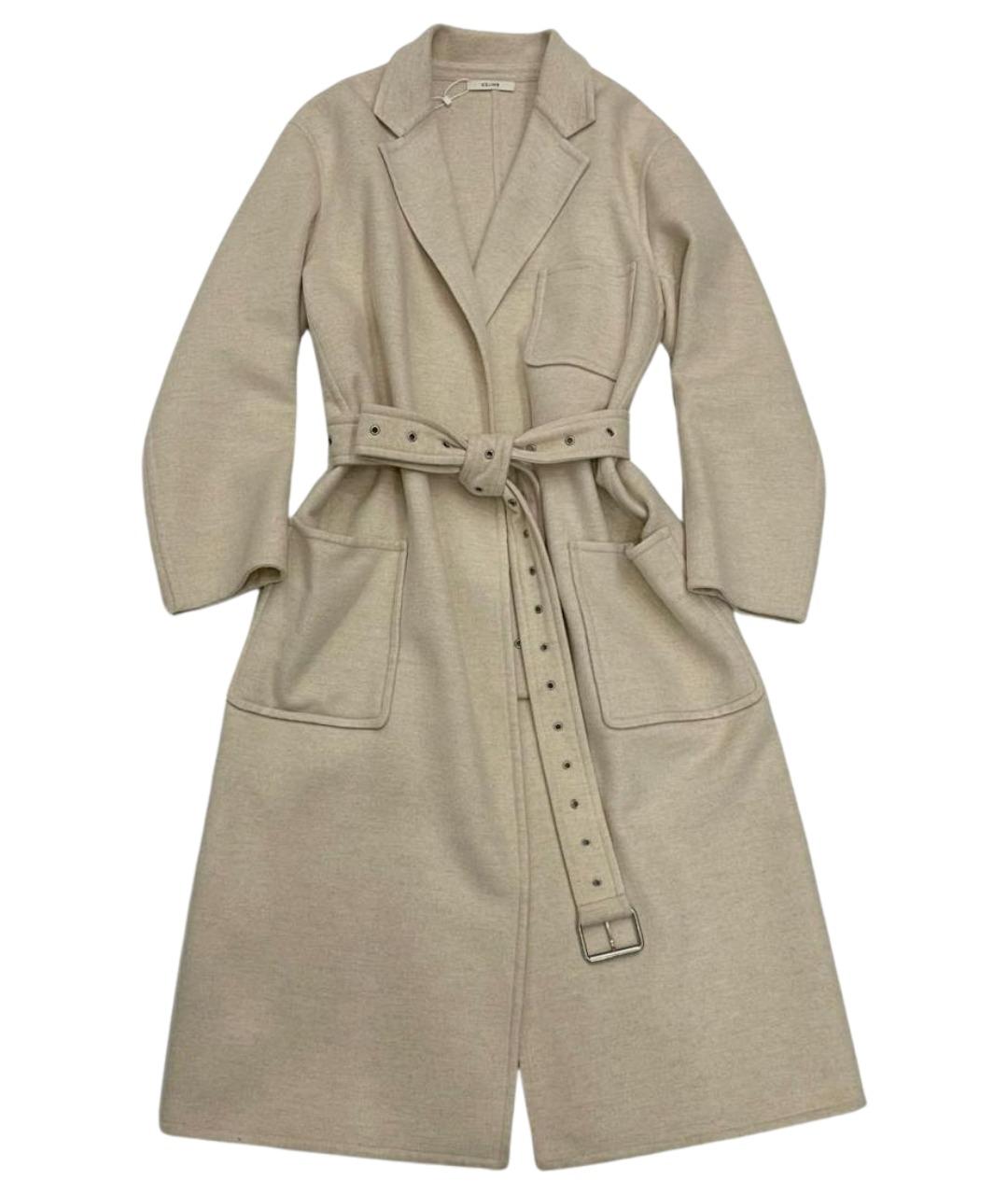 CELINE Бежевое хлопковое пальто, фото 1