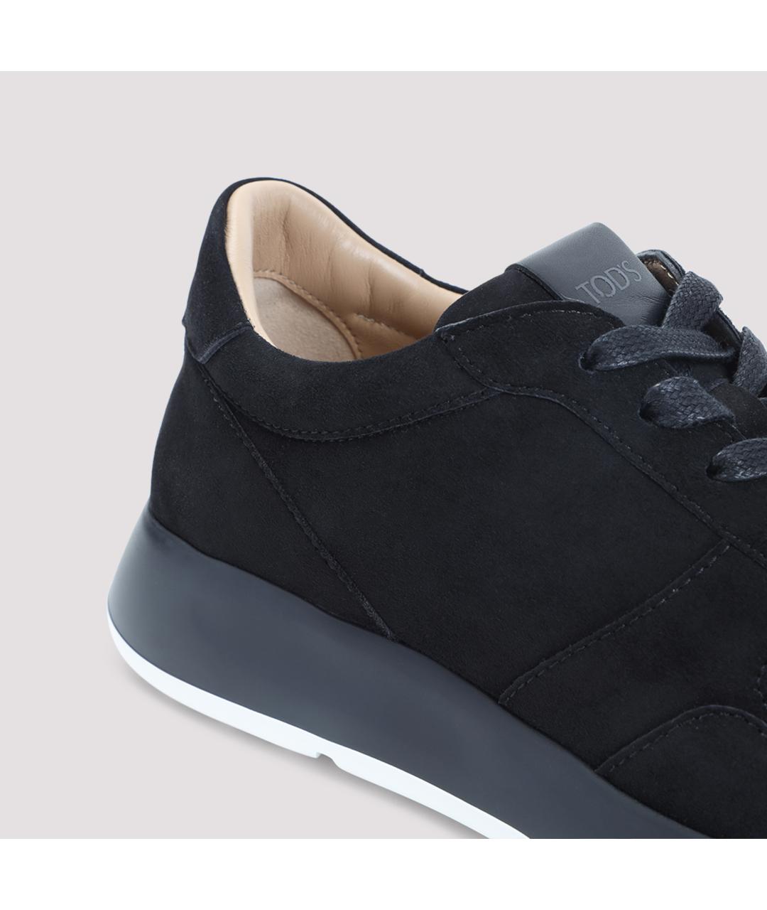 TOD'S Синие замшевые низкие кроссовки / кеды, фото 4
