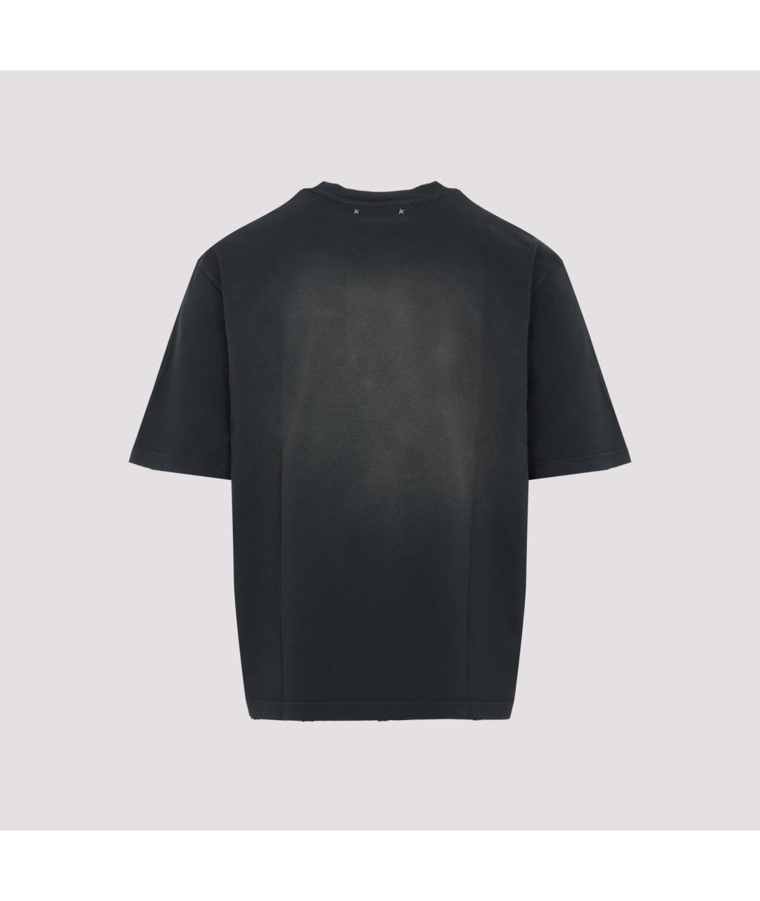 GOLDEN GOOSE DELUXE BRAND Черная хлопковая футболка, фото 4
