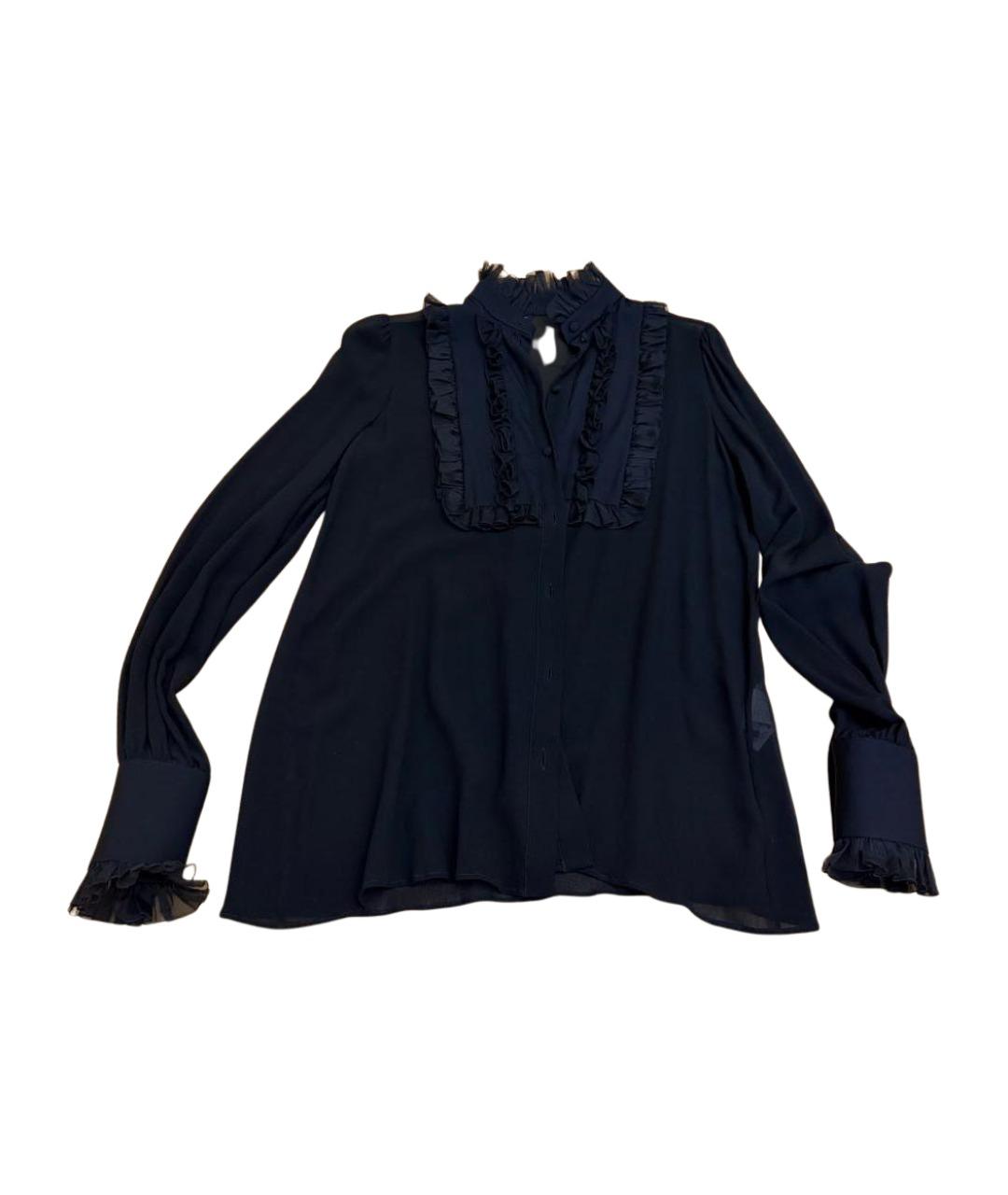 DOLCE&GABBANA Черная шелковая блузы, фото 1