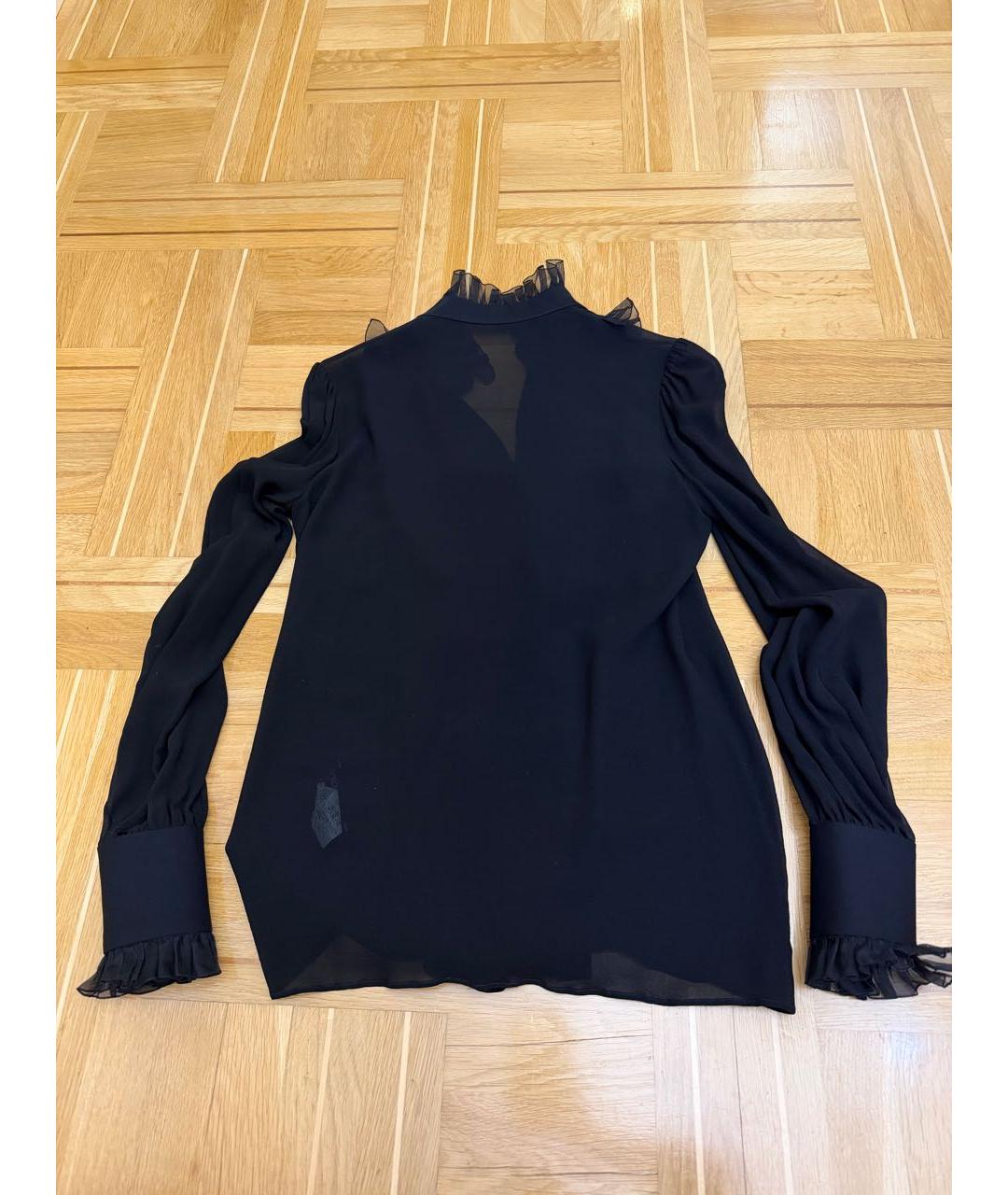 DOLCE&GABBANA Черная шелковая блузы, фото 4