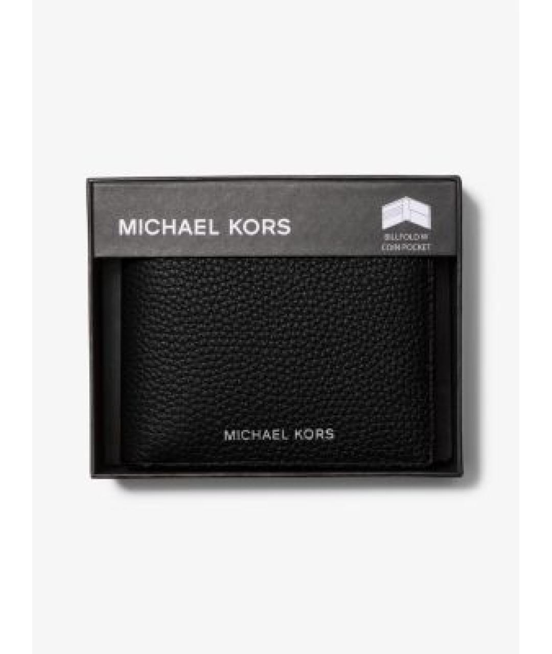 MICHAEL KORS Черный кожаный кошелек, фото 5