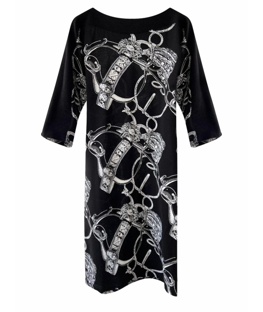 HERMES Черное хлопковое повседневное платье, фото 1