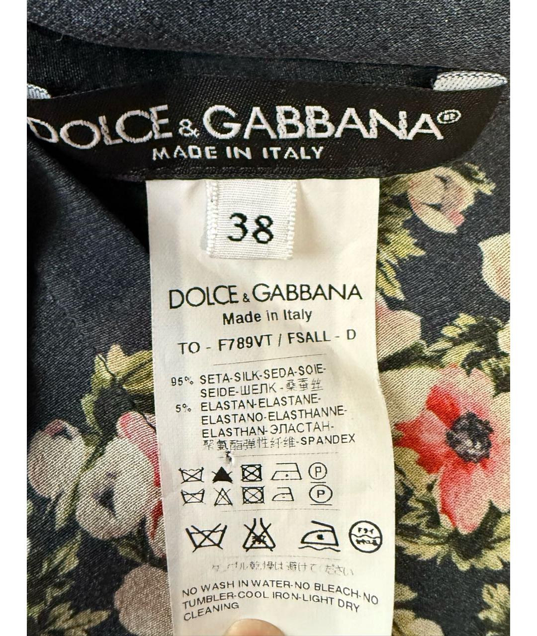 DOLCE&GABBANA Мульти шелковая блузы, фото 5