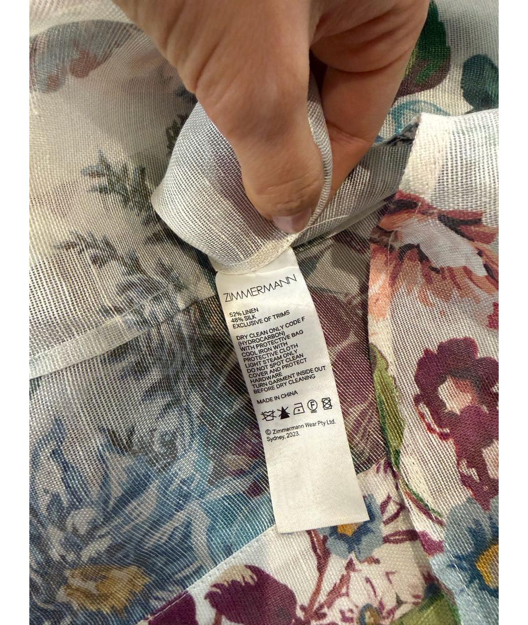 ZIMMERMANN Мульти шелковая рубашка, фото 6
