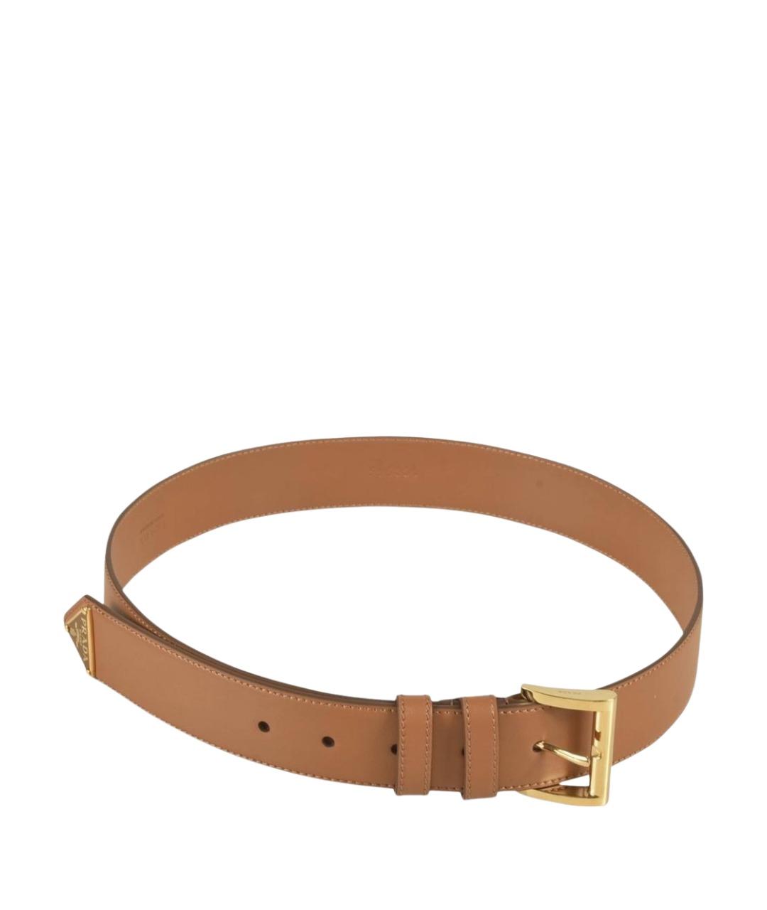 PRADA Коричневый кожаный ремень, фото 1