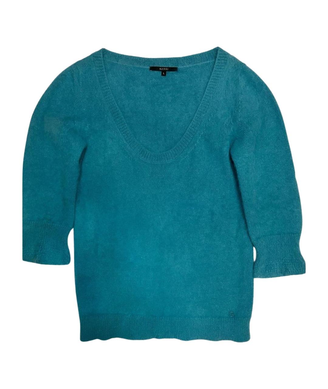 GUCCI Бирюзовый джемпер / свитер, фото 1