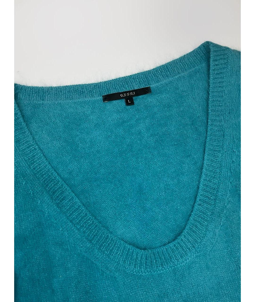GUCCI Бирюзовый джемпер / свитер, фото 2