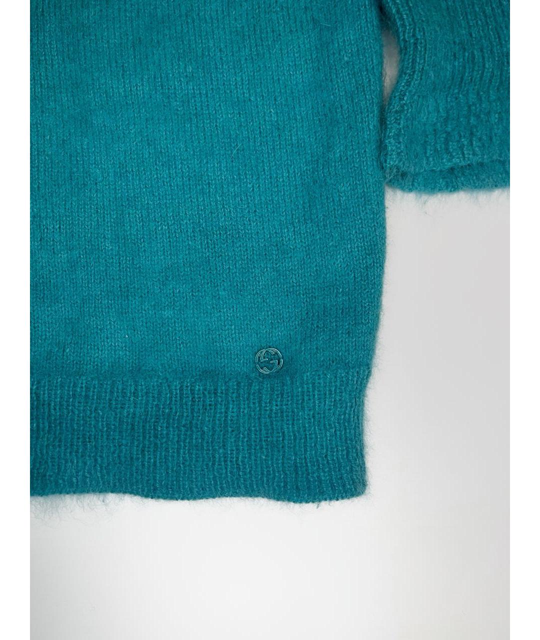 GUCCI Бирюзовый джемпер / свитер, фото 3