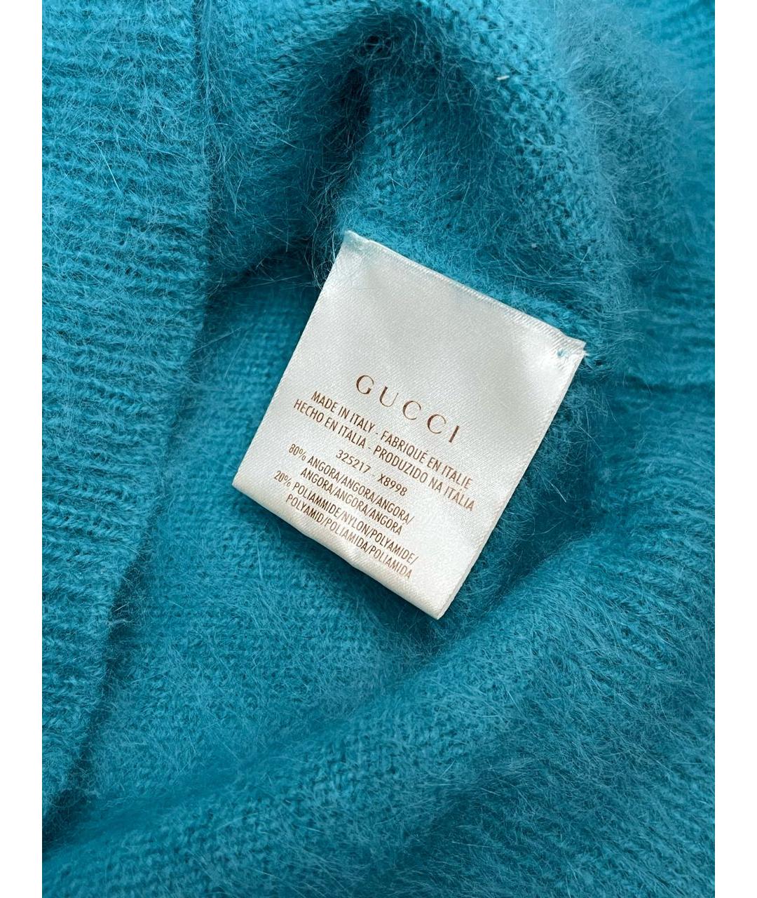 GUCCI Бирюзовый джемпер / свитер, фото 4