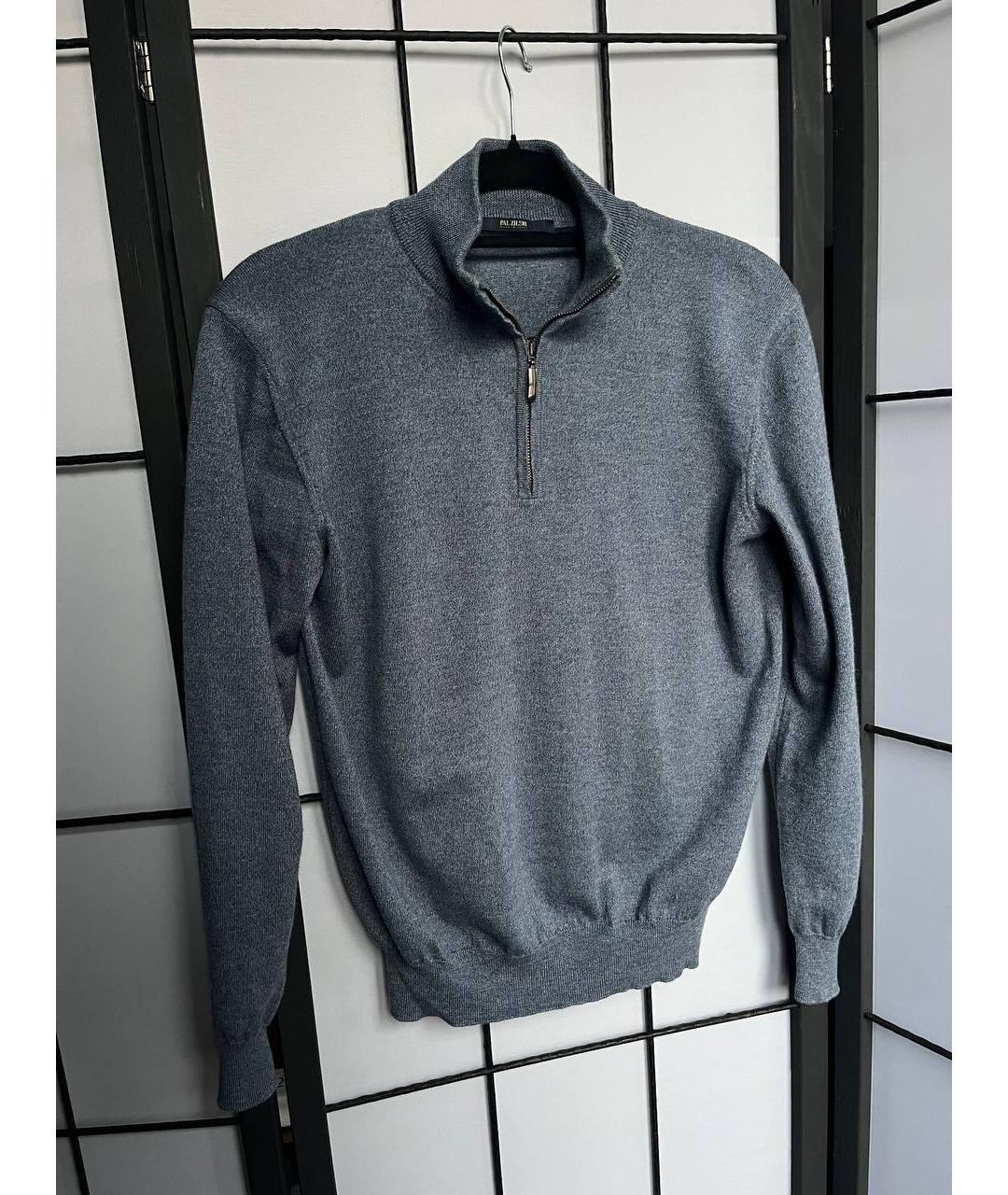 PAL ZILERI Серый шерстяной джемпер / свитер, фото 9
