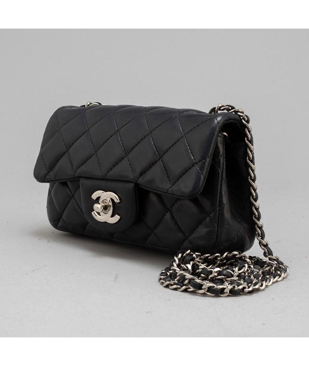 CHANEL Черная кожаная сумка через плечо, фото 2