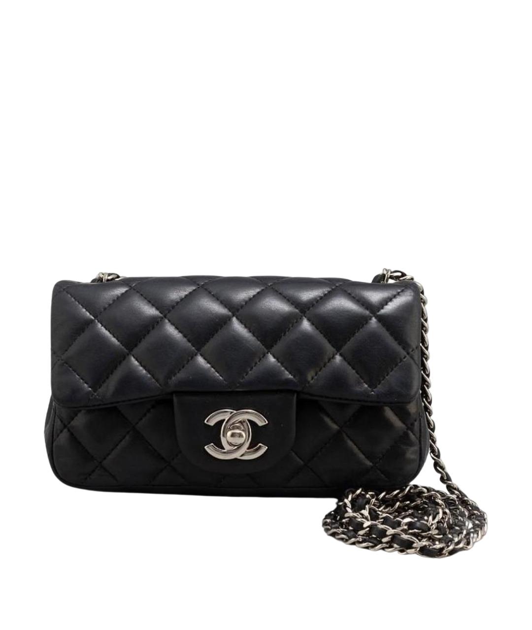 CHANEL Черная кожаная сумка через плечо, фото 1