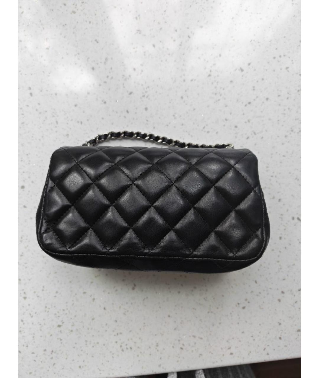 CHANEL Черная кожаная сумка через плечо, фото 3