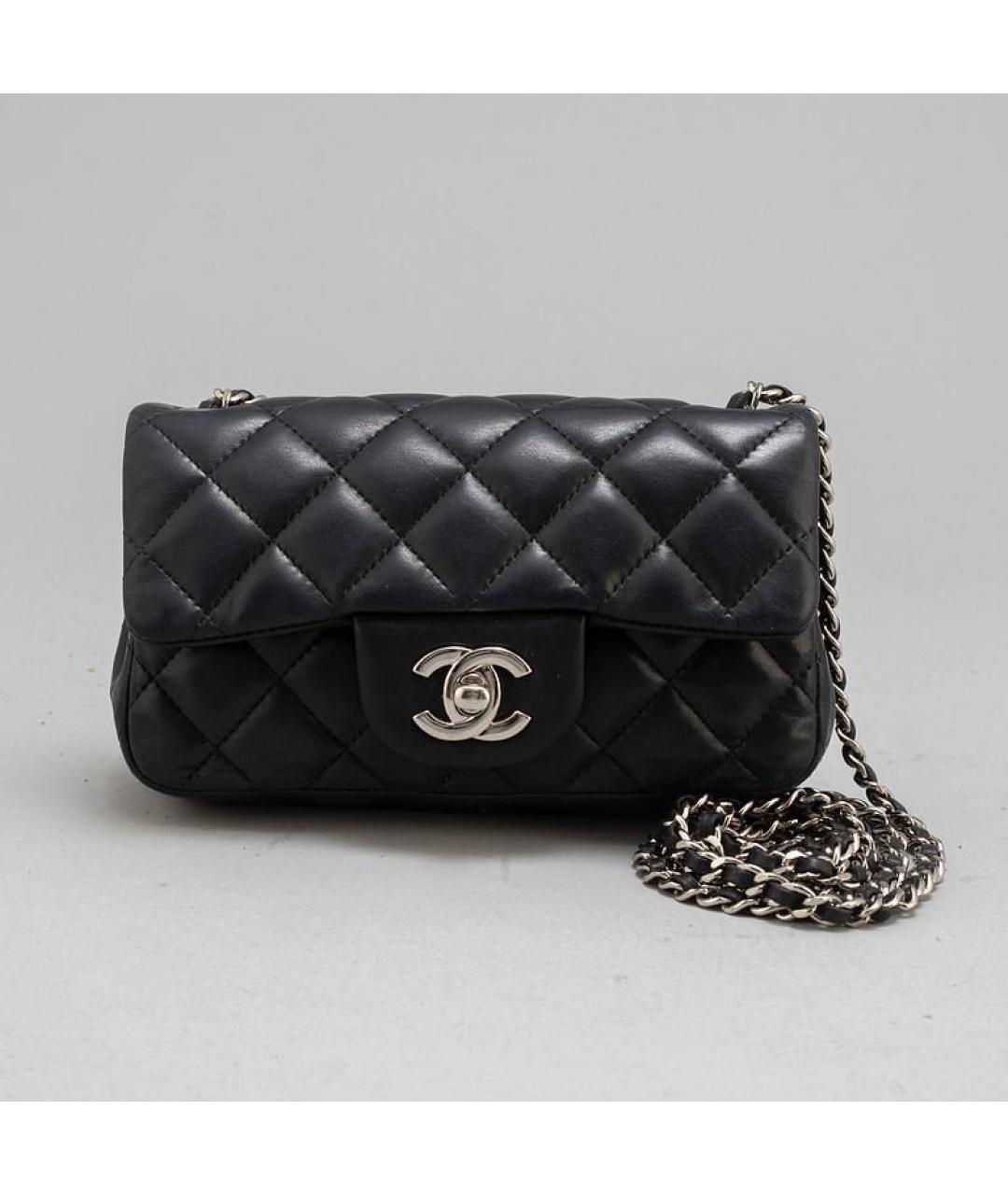 CHANEL Черная кожаная сумка через плечо, фото 9