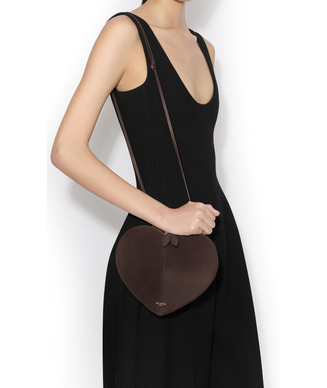 ALAIA Коричневая кожаная сумка через плечо, фото 4