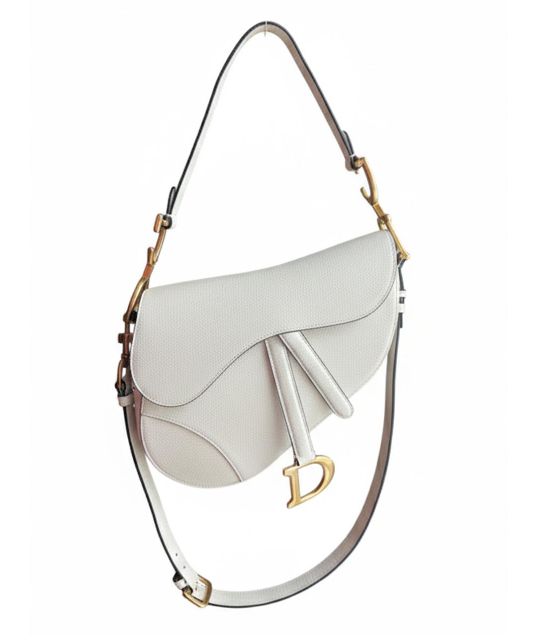 CHRISTIAN DIOR Бежевая кожаная сумка с короткими ручками, фото 1