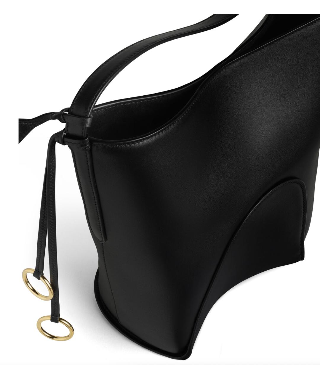 ALAIA Черная кожаная сумка через плечо, фото 3