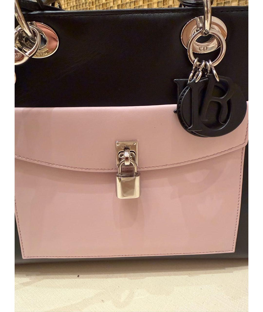 CHRISTIAN DIOR Черная кожаная сумка через плечо, фото 2