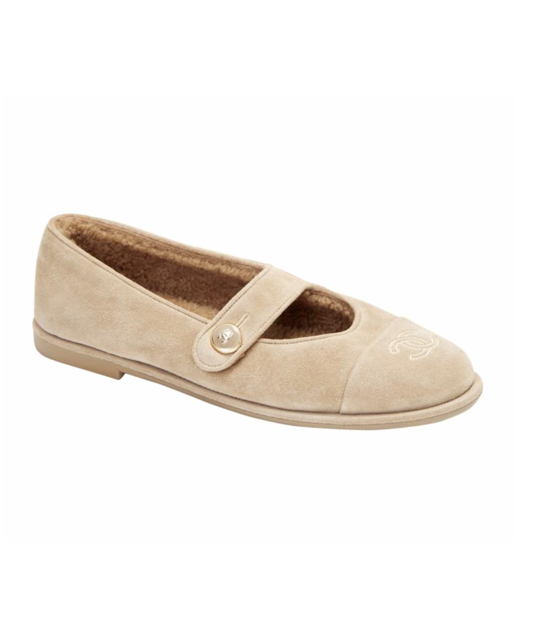 CHANEL Горчичные замшевые лоферы, фото 4