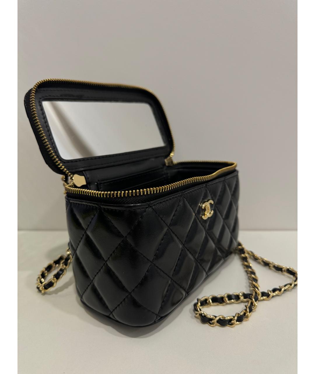 CHANEL Черная кожаная сумка через плечо, фото 2