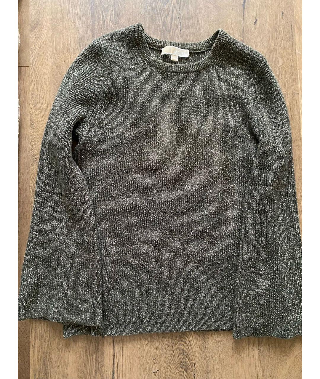 MICHAEL KORS Зеленый хлопко-эластановый джемпер / свитер, фото 8