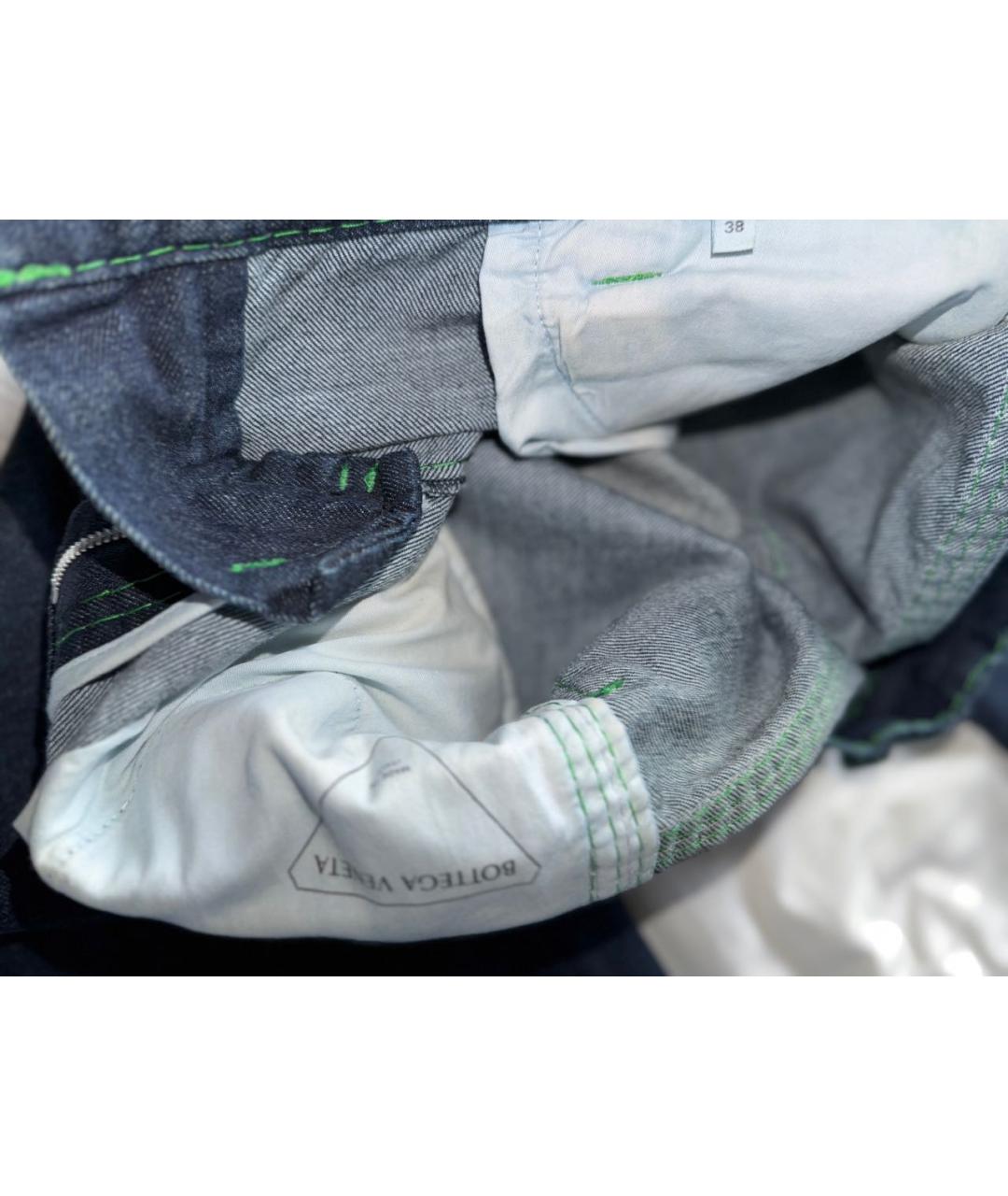 BOTTEGA VENETA Синие хлопковые прямые джинсы, фото 3