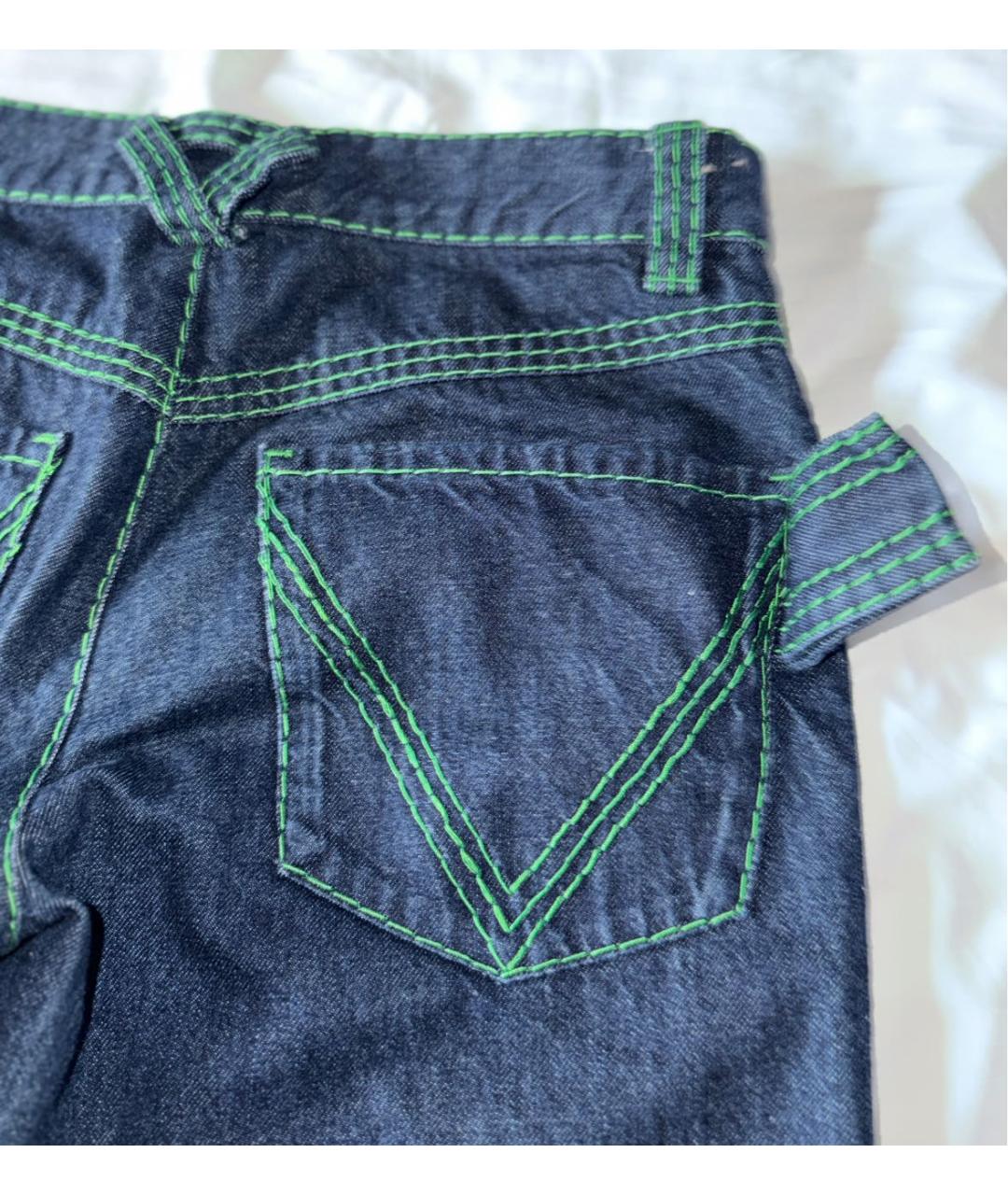BOTTEGA VENETA Синие хлопковые прямые джинсы, фото 7
