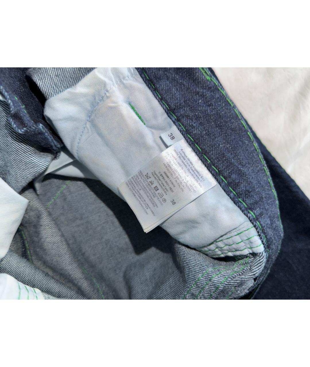 BOTTEGA VENETA Синие хлопковые прямые джинсы, фото 5