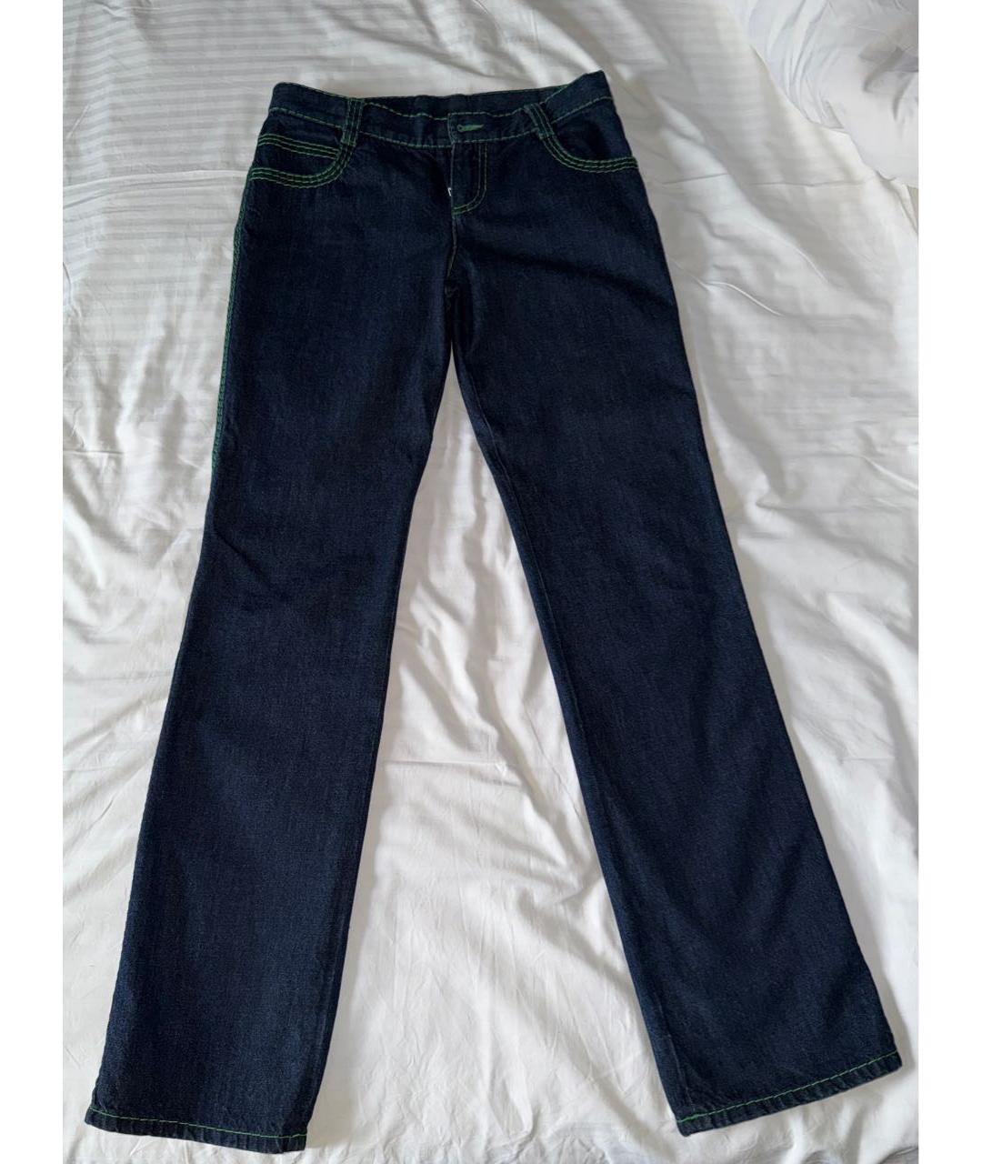 BOTTEGA VENETA Синие хлопковые прямые джинсы, фото 8