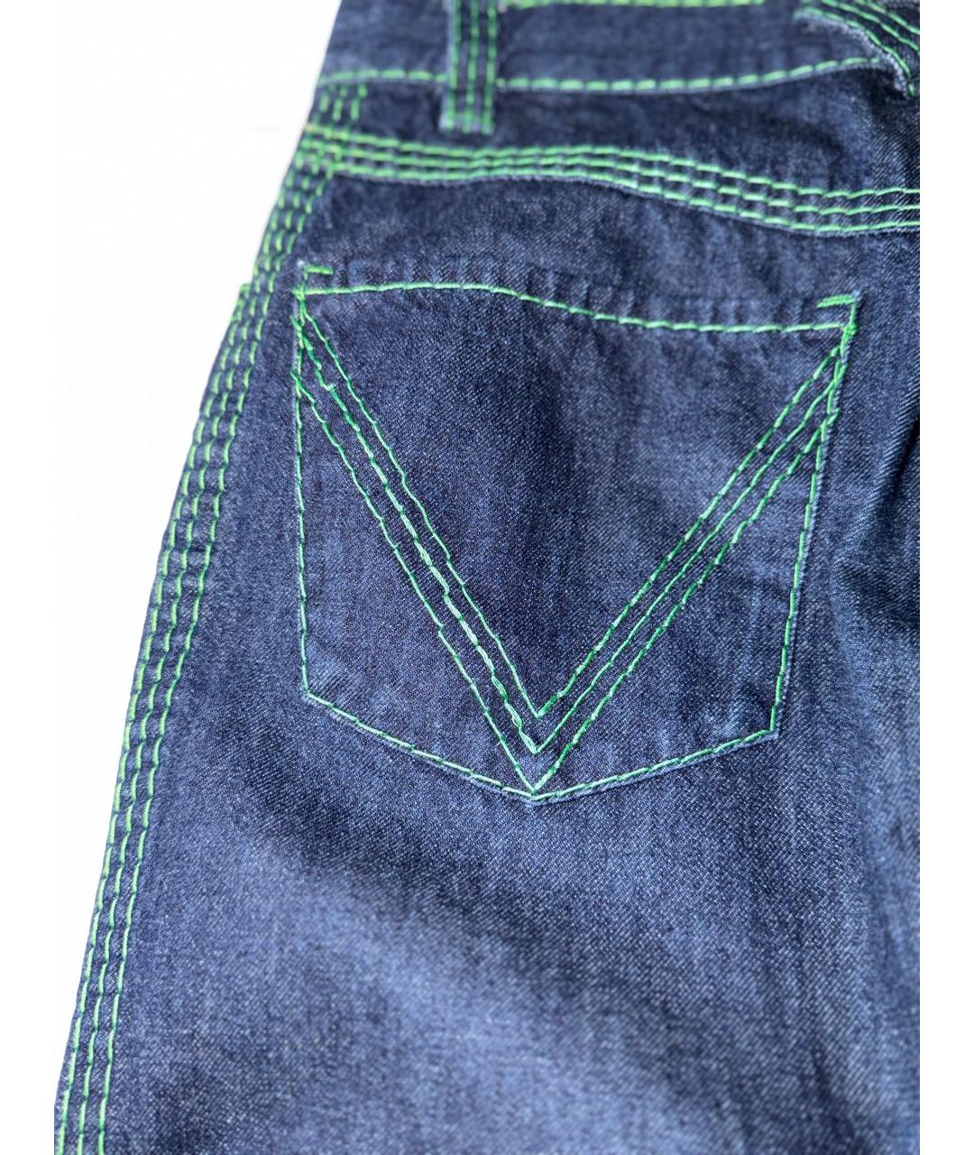 BOTTEGA VENETA Синие хлопковые прямые джинсы, фото 6