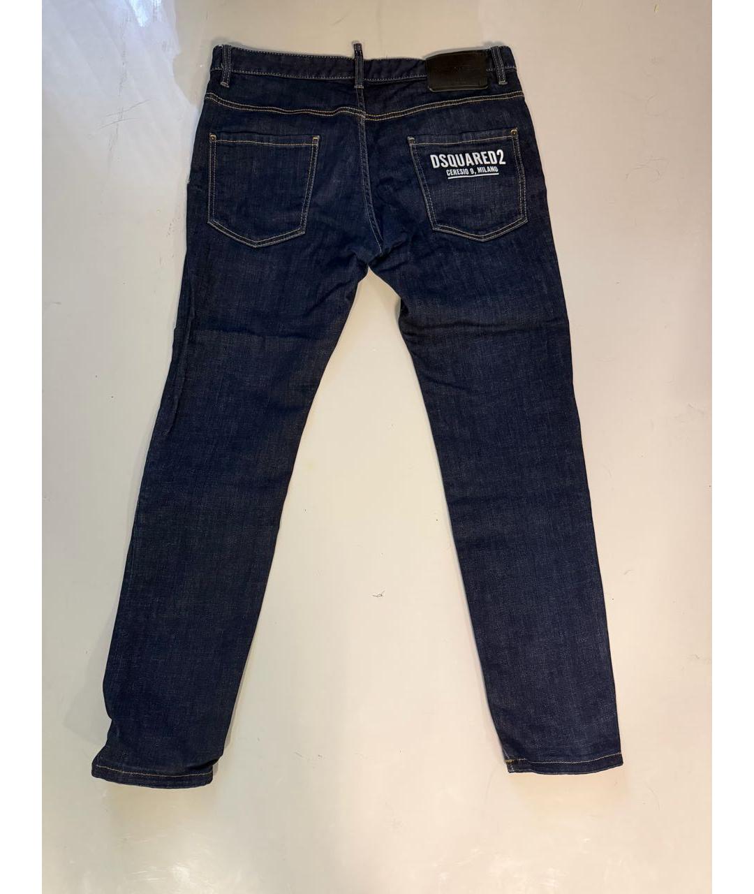 DSQUARED2 Темно-синие хлопковые джинсы скинни, фото 2