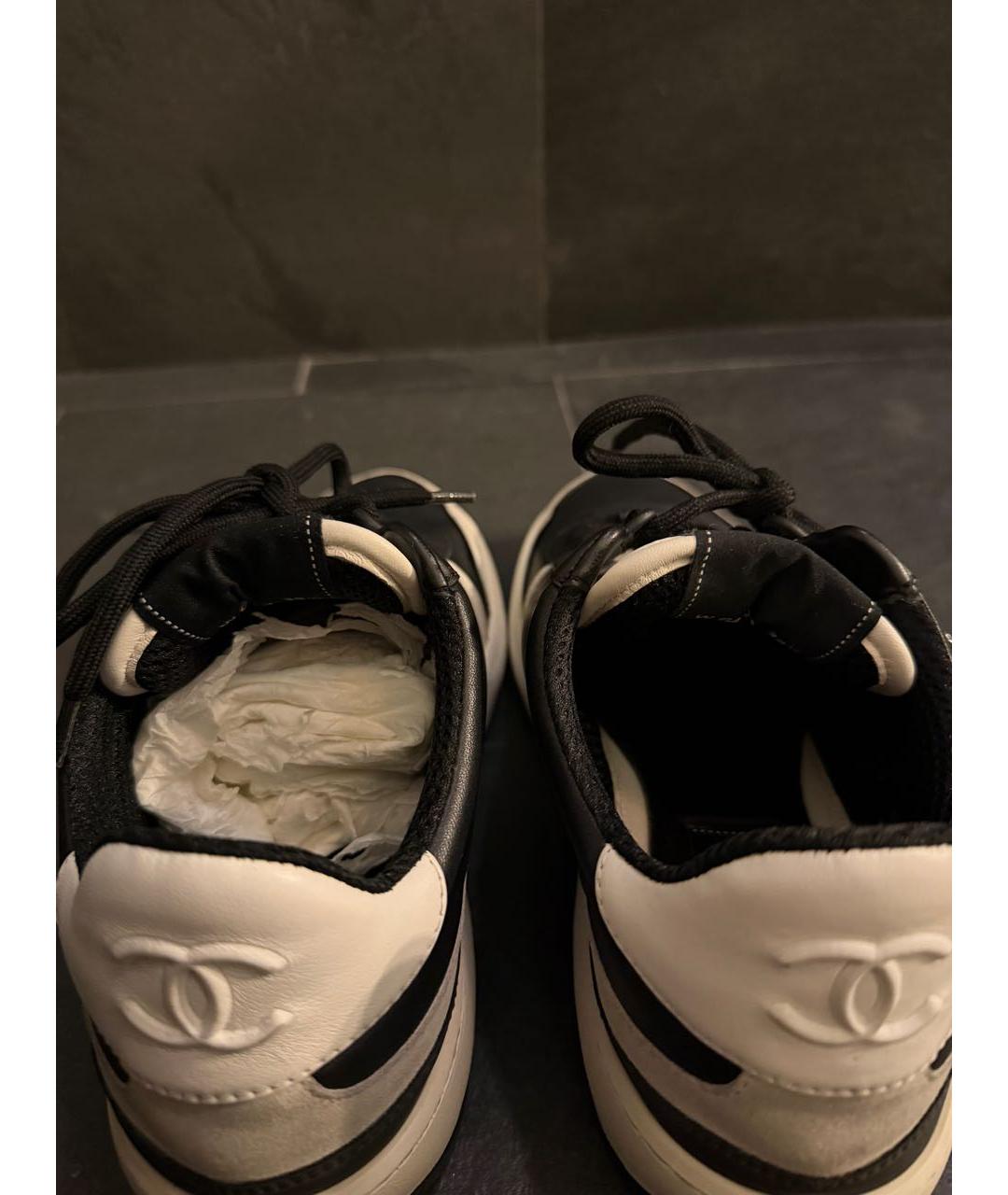 CHANEL Серые кожаные кеды, фото 6