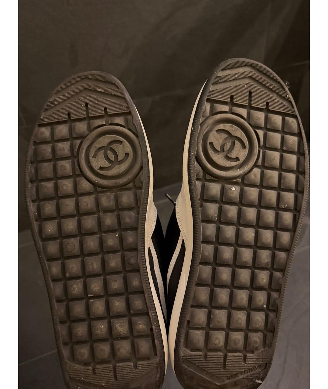 CHANEL Серые кожаные кеды, фото 8