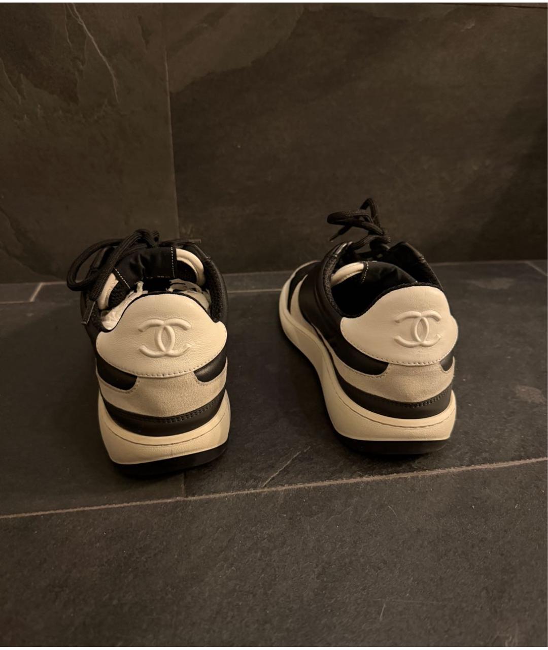 CHANEL Серые кожаные кеды, фото 4